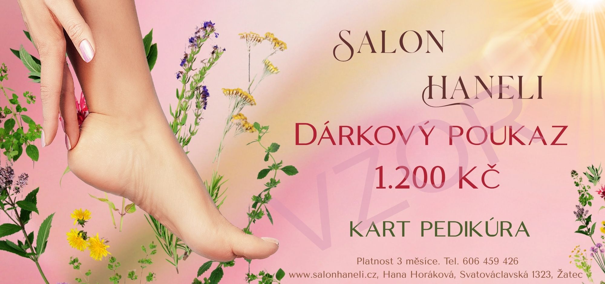V_Dárkový poukaz KART PEDIKÚRA Salon Haneli Žatec, Hana Horáková
